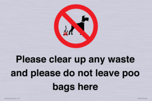 Please clear up any waste and please do not leave poo bags here